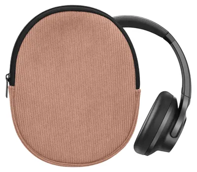Produktbild von kwmobile Hülle kompatibel mit Soundcore Q20i Tasche - Case für Headset aus robustem Cord und Neopren Stoff - Altrosa