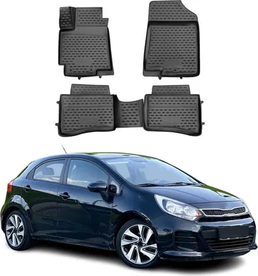 Image de OMAC Tapis de sol pour Kia Rio 2012-2017 sur mesure en caoutchouc Noir