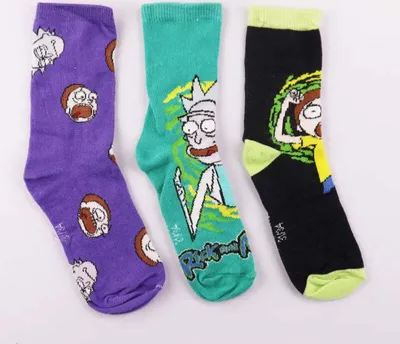 Produktbild von Rick und Morty Sneaker Socken 3er Pack – 27/30