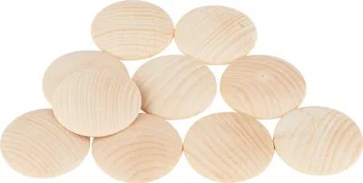 Produktbild von Holzplatinen, gewölbt Ø 40 mm, 10 Stück