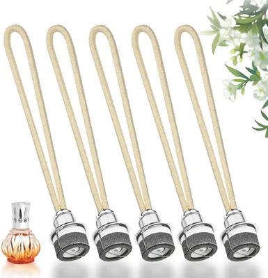 Productafbeelding van Geurlamp lonten - Aromatherapie lont - Ruimte verfrissen - Lange levensduur - 5 stuks - Zilverkleurig