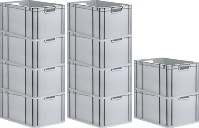 Produktbild von SparSet 10x Eurobox NextGen Economy | Griffe offen |HxBxT 32x40x60cm | 65 Liter | Eurobehälter, Transportbox, Transportbehälter, Stapelbehälter