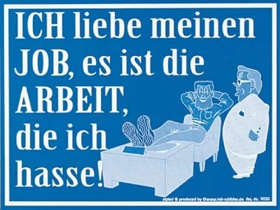 Produktbild von Fun-Schild - Ich liebe meinen Job ... - 309030 - 25cm x 15cm - Arbeit Spruch