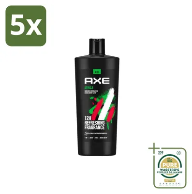 Zdjęcie produktu dla 5 sztuk żelu pod prysznic AXE Africa - 700 ml - zestaw ekonomiczny