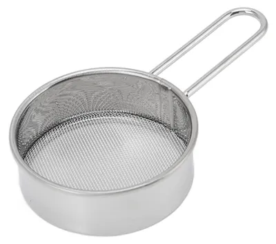 Produktbild von Mehlsieb, Sieb, 304 Edelstahl, leicht, einfache Reinigung, ergonomischer Griff, rundes Netzsieb zum Backen