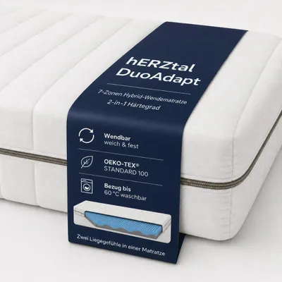Produktbild von hERZtal DUO ADAPT Wendematratze H3/H4 180x200 cm