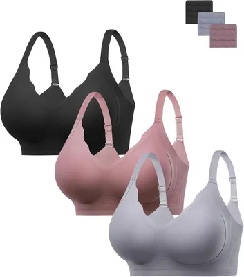 Produktbild von BH ohne Bügel mit Polsterung für Damen, nahtlose Form mit verstellbaren Trägern