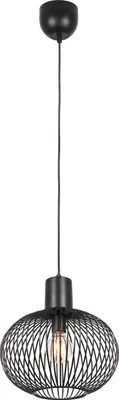 Zdjęcie produktu dla Lampa wisząca GILA czarna 1xE27x10W metal wym:150x33x33cm IP20 Trio