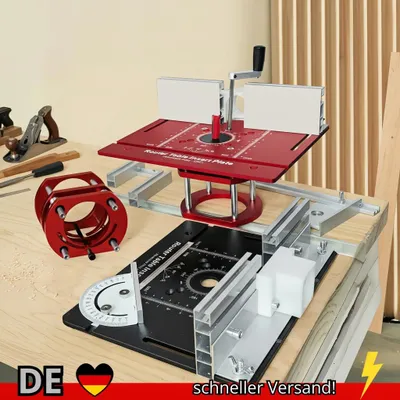 Produktbild von S Oberfrästisch-Einsatzplatten-Set Oberfräsen-Aufzüge für den Frästisch