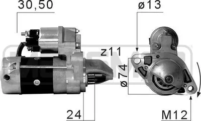 Produktbild von ERA 220664A Starter Anlasser 2kW für TOYOTA AURIS (NRE15, ZZE15, ADE15, ZRE15, NDE15) 12V