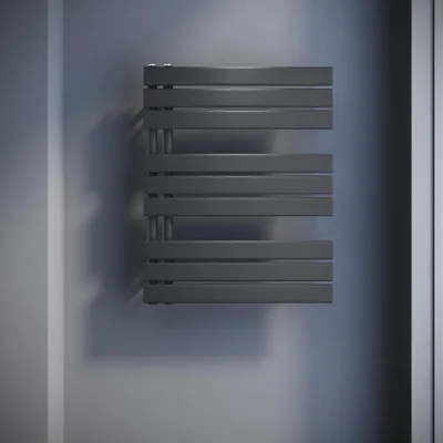 Produktbild von SONNI Vertikal Heizkörper Design Paneelheizkörper Einlagig Anthrazit 762×600mm Wasserbeheizt oder elektrisch beheizt ohne Heizstab