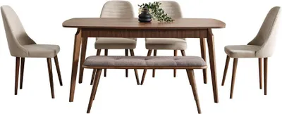 Produktbild von Essmöbel-Set Tisch Stuhl Garnitur Essgruppe Esszimmergarnitur Tischgruppe 6tlg