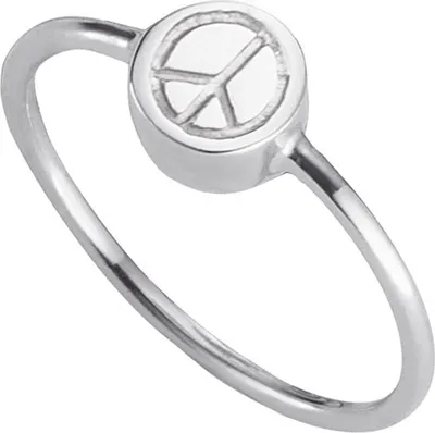 Produktbild von cai Ring 925/- Sterling Silber rhodiniert Peace