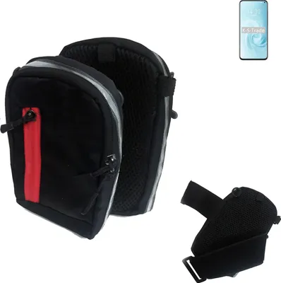 Produktbild von K-S-Trade Outdoor Gürteltasche Holster Umhängetasche kompatibel mit Meizu 17 schwarz Handy Tasche Case travelbag Schutz Hülle Handy Hülle