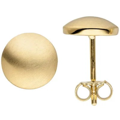 Produktbild von JOBO Ohrstecker 333 Gold Gelbgold matt Ohrringe 8 mm