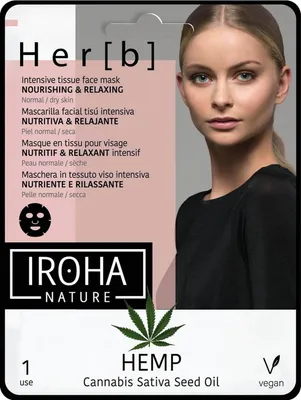 Productafbeelding van IROHA Cannabis Gezichtsmasker, Voedzaam en Ontspannend