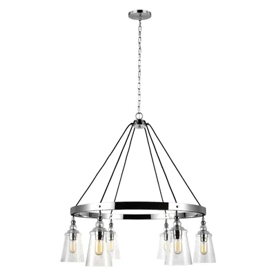 Produktbild von Elstead Loras Kronleuchter E27 6-fach Chrom Klar
