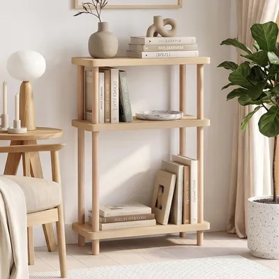 Zdjęcie produktu dla Regał stojący "Nampernu" z 3 półkami, wymiary: 62 x 40 x 18 cm, kolor: kremowy