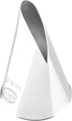 Produktbild von Dr. Oetker Rosentülle, 16 mm, Rosentülle aus der Tüllen-Manufaktur, Backzubehör zum Dekorieren (Farbe: silber)