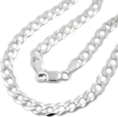 Produktbild von 4,6mm Collier Halskette Panzerkette Muster flach aus 925 Silber 50cm