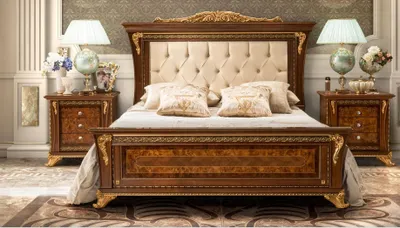 Produktbild von Bett Design 2x Nachttisch 3tlg.Schlafzimmer Set Möbel Klassisch Luxus Betten Neu