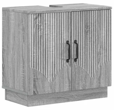 Image de vidaXL Meuble sous-lavabo HOORN, gris Sonoma, 59,5 x 31,5 x 56 cm