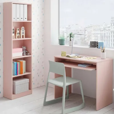 Image de Gaggi - Ensemble de Chambre à Coucher, 90x54x79h cm Rose, Réversible