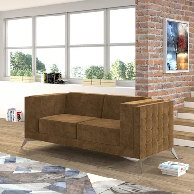 Obrázok produktu pre Chesterfield čalúnený gauč látkový gauč sedacia súprava dvojmiestna 2 miestna