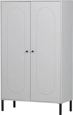 Produktbild von Woood Xina Kleiderschrank Aus Kiefer Und Hdf, 2-Türig, Grau