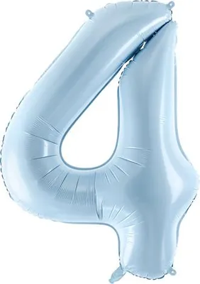 Immagine prodotto di Balon foliowy cyfra 4 jasnoniebieski 72 cm