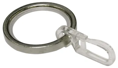 Produktbild von Gardinia Gardinenringe für Gardinenstangen 20 mm, 10 Stück, Edelstahl-Optik