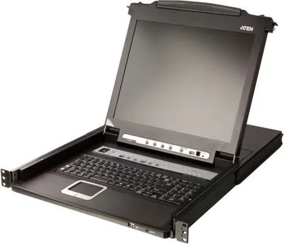 Obrázek produktu pro ATEN CL5716M, 1280 x 1024 px, SXGA, Instalace do racku, 27,5 W, 1U, Černá