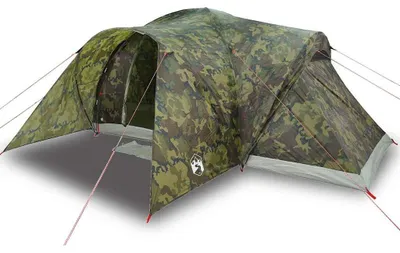 Image de vidaXL Tente familiale dôme 6 personnes motif camouflage étanche à l'eau