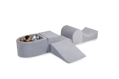 Produktbild von 200 Bälle für ein Bällebad 7cm, Weiß/Grau/Pastellrosa