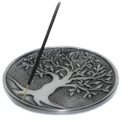 Produktbild von Runder Räucherstäbchenhalter Metall Baum des Lebens, Berk Incense, 20 cm