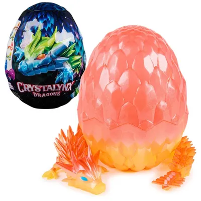 Productafbeelding van Drakenfiguur - Beweegbaar - 32 cm - Met verrassingsei en verzamelblad