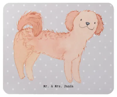 Produktbild von Mr. & Mrs. Panda Mauspad Cavapoo Lebensretter - Grau Pastell - Geschenk, Mousepad, mousematte, Mouse Pad, Cavoodle, laptop, pc mausunterlage