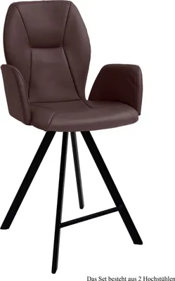 Produktbild von Thekenstuhl (2er-Set) Deretka 58x109x60 Schwarz/Braun