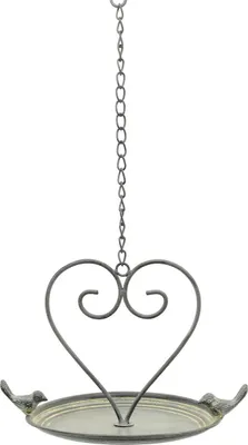 Image de Exner | Mangeoire pour oiseaux en forme de coeur - 53 cm - Métal - Décoratif - Suspendu - Pour jardin et terrasse