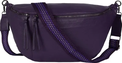 Produktbild von Umhängetasche (TTL-8002)  Bauchtasche XXL Hüfttasche Kunstleder Italy-Design PURPLE