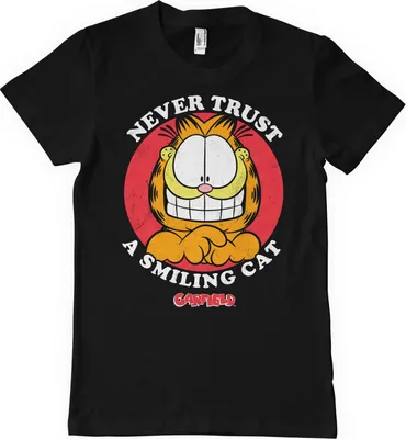 Produktbild von Garfield - Never Trust A Smiling Cat T-Shirt - Large - Black