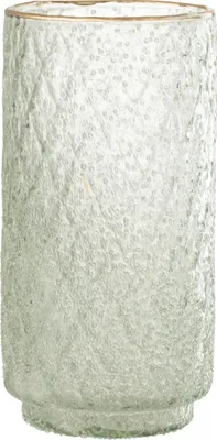 Produktbild von J-Line J-Line Windlicht Mit Goldrand - Glas - Transparent - Large
