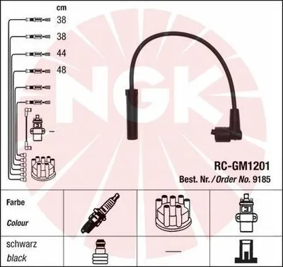 Produktbild von NGK 9185 Zündkabelsatz Zündleitungssatz für LADA NIVA II (2123)