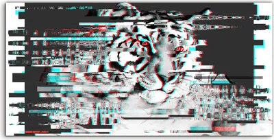 Produktbild von Coloray - Glasbild - 100x50 cm - Wandbild - Glasbilder - Kunst Tier Katze Tiger Gegenwartskunst