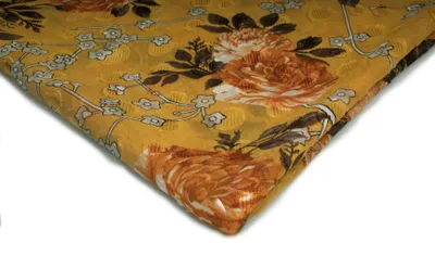 Produktbild von Bedruckter Chiffon, Muster 6, Senf 50 x 150 cm