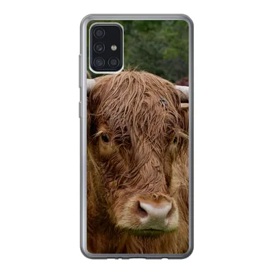 Produktbild von MuchoWow® Handyhülle Schutzhülle Hülle für Samsung Galaxy A52 5G Schottische Highlander - Tiere - Gras Silikon Softcase Handy Hülle - Umschlag