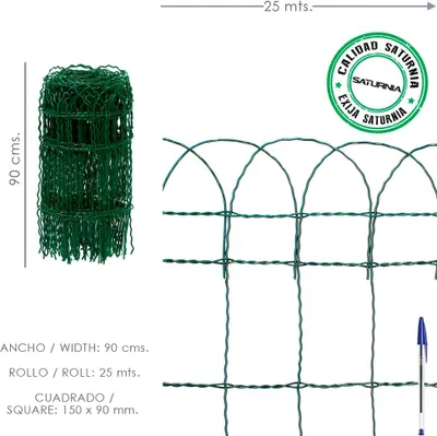 Immagine prodotto di Rete elettrosaldata plastificata residenziale, altezza 90 cm. Rotolo da 25 metri
