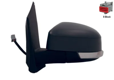 Produktbild von ALKAR 6127401 Außenspiegel Seitenspiegel Links für FORD Focus II Schrägheck (DA, HCP, DP) Asphärisch Grundiert Elektrisch