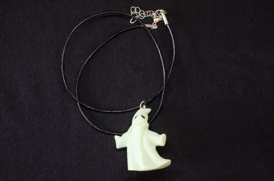 Produktbild von Leuchtender Geist Kette Halskette Miniblings Gespenst Spuk Kostüm Halloween