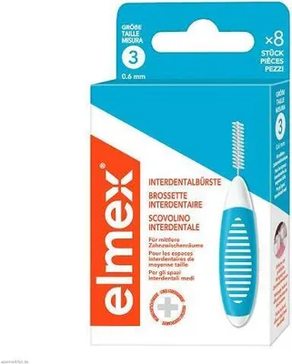 Produktbild von Elmex Interdental Bürste Gr.3 Blau 0,6mm 8er